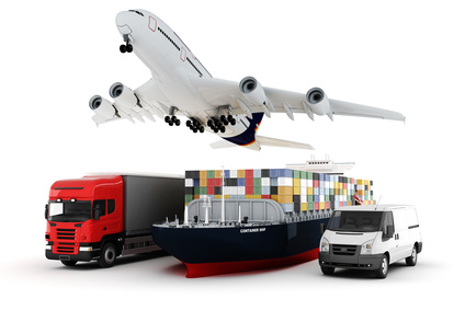 3d world wide cargo transport concept