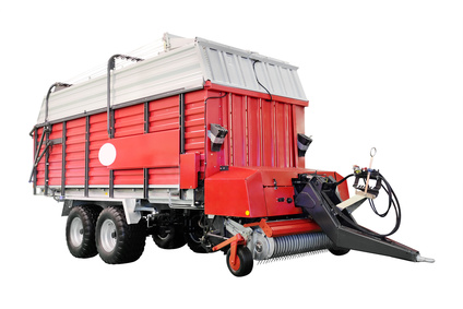 agricultural trailer isolated under the white background